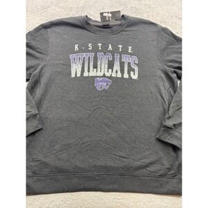 Captivating Mens Kansas State Wildcats K-State Sweatshirt Grey 2XL NWT NCAA